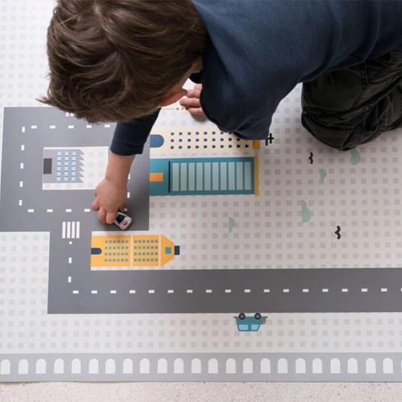 Для гостиной/спальни/учебы детский цифровой дорожный ковер нескользящий мягкий