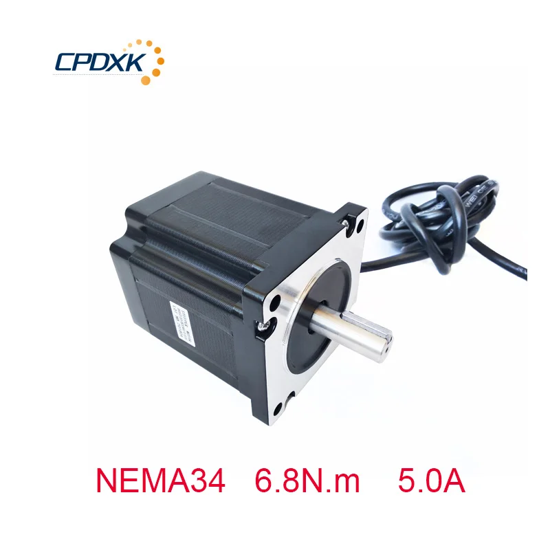 CNC kit stepper motor NEMA34 86HS100-5004A14-B25 body length 100mm 5.0A 6.8N.m for router | Stepper Motor