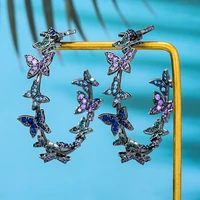 blachette brand gorgeous shiny butterflies earrings for women girl bridal wedding fashion birthday anniversary gift high quality