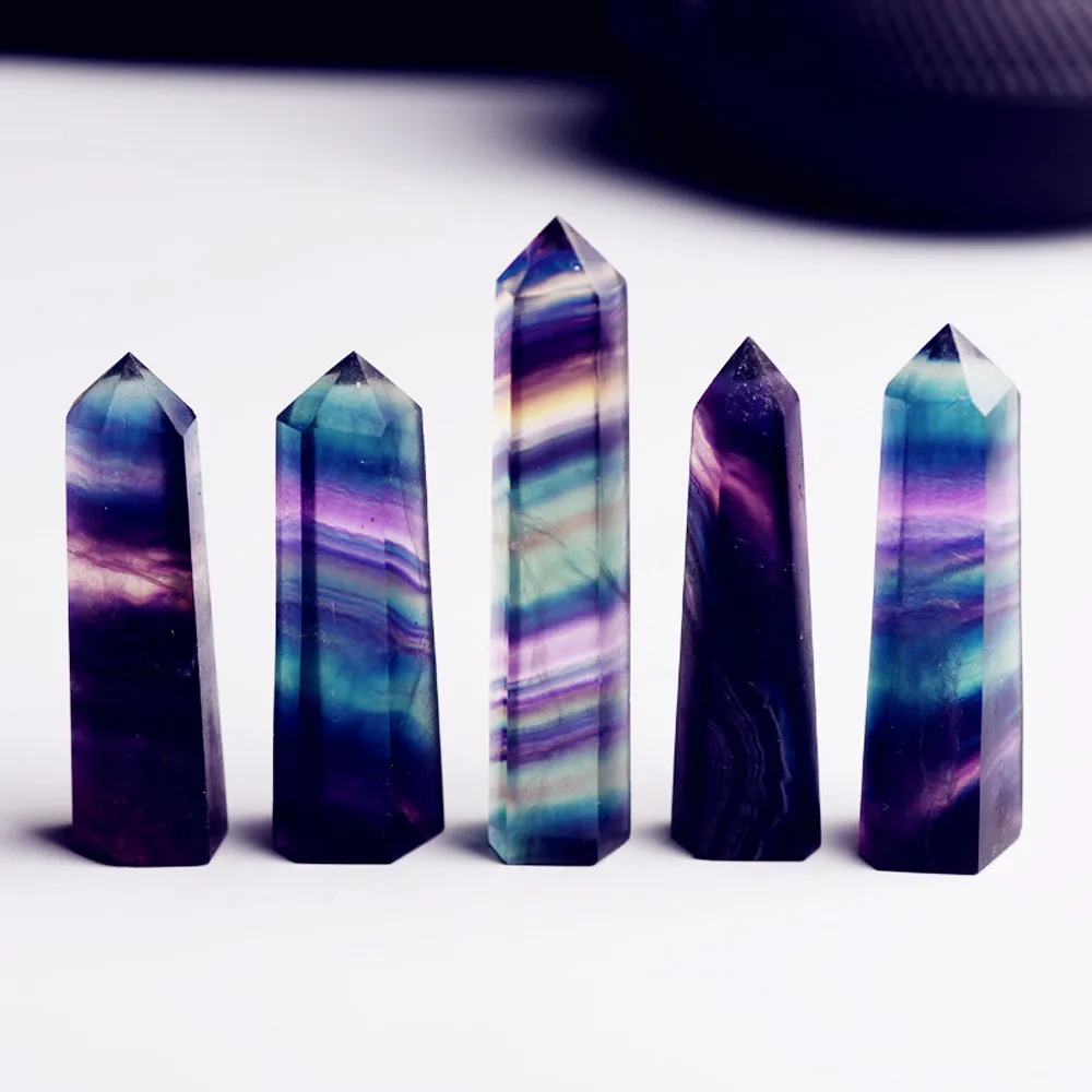 Натуральная флюоритовая Хрустальная цветная полосатая флюоритовый кварц