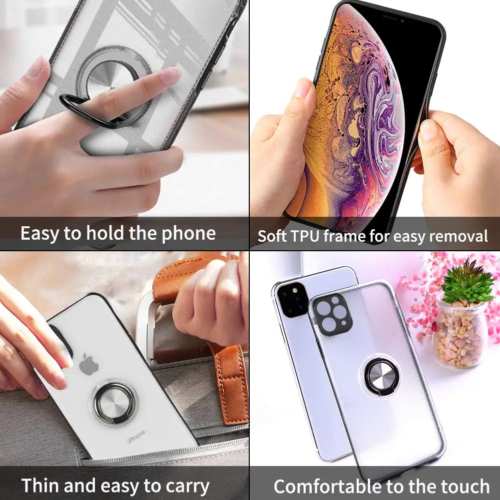 Чехол для iPhone 11 Pro XS MAX XR X 8 7 Plus магнитное автомобильное кольцо-держатель на палец