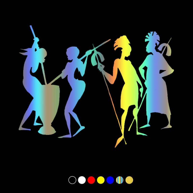 

30011# 19x15 cm funny African Indians Dancing car sticker waterproof car decal vinyl stickers on car truck bumper rear window
