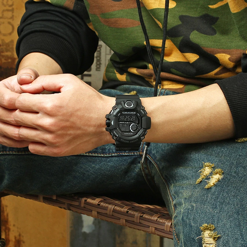 

SANDA Men Sport Watch Waterproof G Style Shockproof Digital Watch Military Watches Back Light LED Wristwatch Relojes hombre 326