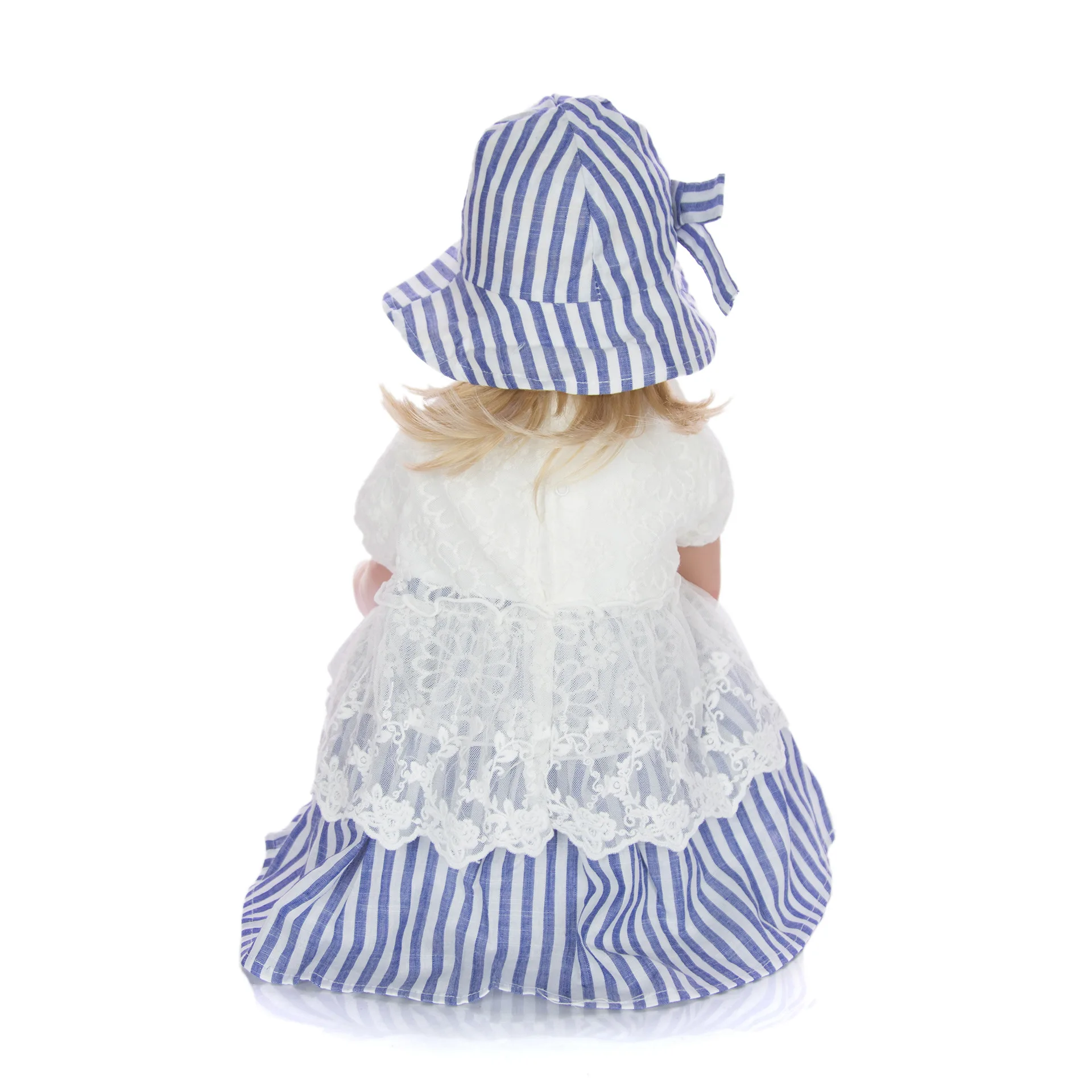 Детский подарок мягкий силиконовый Реборн детские куклы с милой шляпой девочка 58