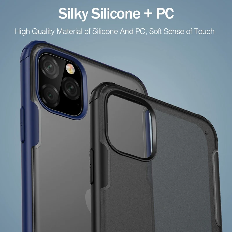 YKZ Luxury Shockproof Case For iPhone 11 Pro XS MAX Cover X XR 7 8 Plus Ultra Thin Slim Matte Hard Back Coque | Мобильные телефоны