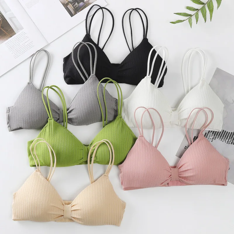 

summer The New Women's Breast wrap double Bandage Beautiful back fashion No rims With chest pad Comfortable Base underwear Girls