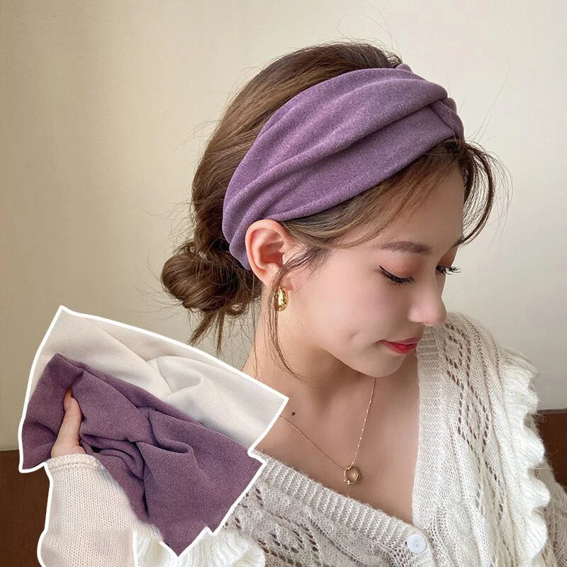 

New Cotton Headbands Vintage Cross Knotted Head Wrap Bandage Turban HairBands Hair Accessories For Women Girls Hair Bands