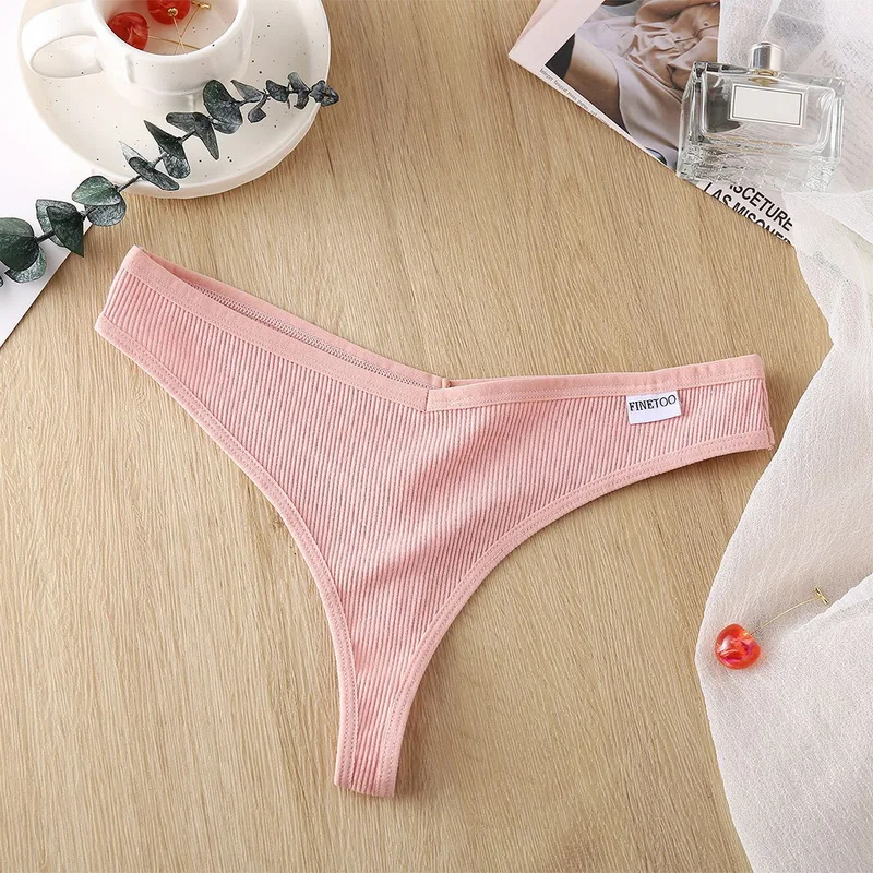

G-string Panties Women Cotton Panties Sexy Underwear Female Underpants Thong Solid Color Low-Rise Briefs Intimate Lingerie
