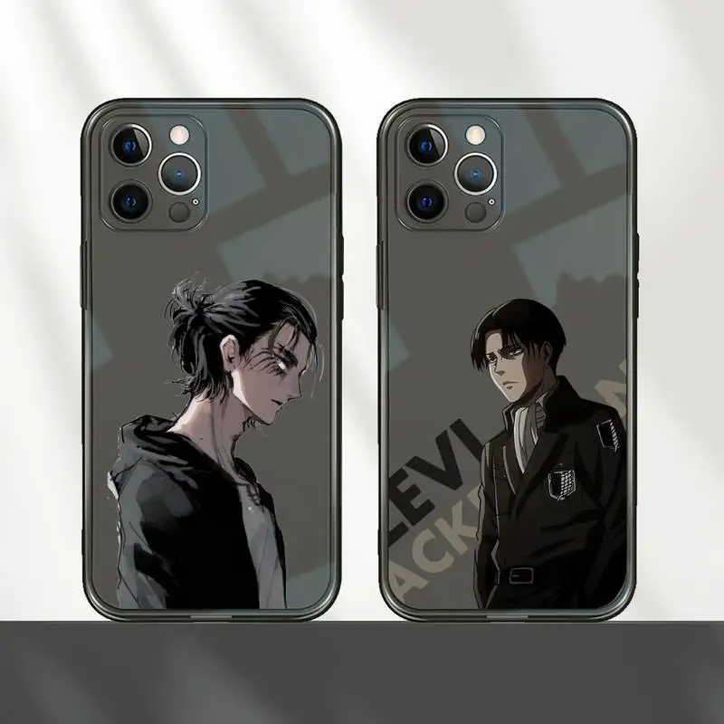 

Anime Japanese Allen Attack On Titan Phone Case Transparent for iPhone 7 8 11 12 se 2020 mini pro X XS XR MAX Plus