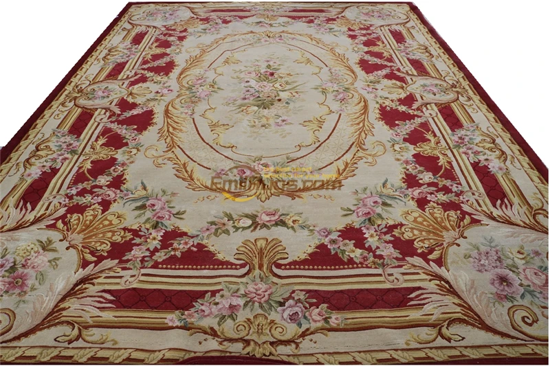 Goede Savonnerie Naald-Punt Hand-Geweven Wol Tapijt Het Ambacht Van Maken Wol Door Hand Wol Breien Tapijten Antiek Vintage Runner Tapijten