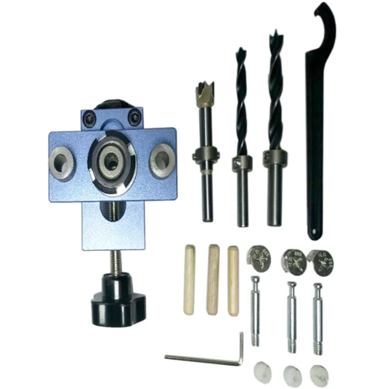 8/10/15Mm 3 in 1 Drilling Locator Guide Kit 2 Tenon Hole Puncher Woodworking Joinery High Precision Dowel Jigs | Инструменты