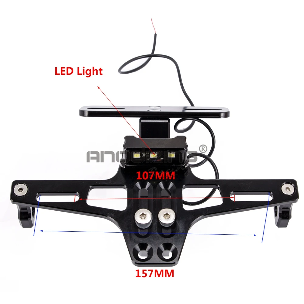 Мотоциклетная алюминиевая рама для номерного знака с регулируемым углом и