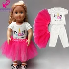 Одежда для кукол reborn 43 см, штаны, рубашка, юбка-пачка, 18 дюймов, 45 см, комплект одежды для американских кукол, игрушки, одежда для девочек, детский подарок