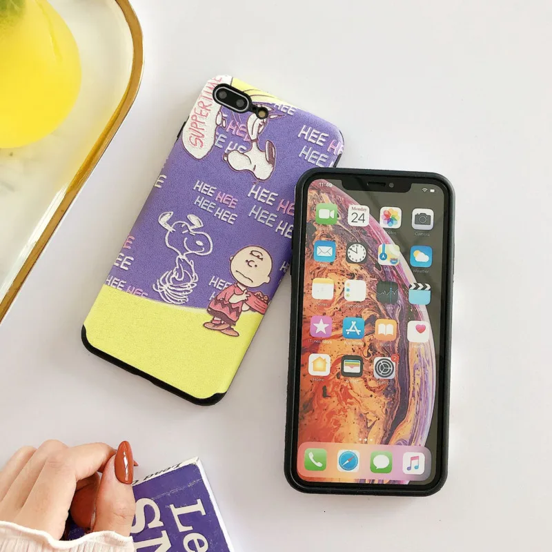 Чехол для телефона с мультяшным милым иллюстрационным рисунком для iPhone11 X XS XR XSMax 8 7 6 6S PluS, полноценная мягкая оболочка с защитой от падений.