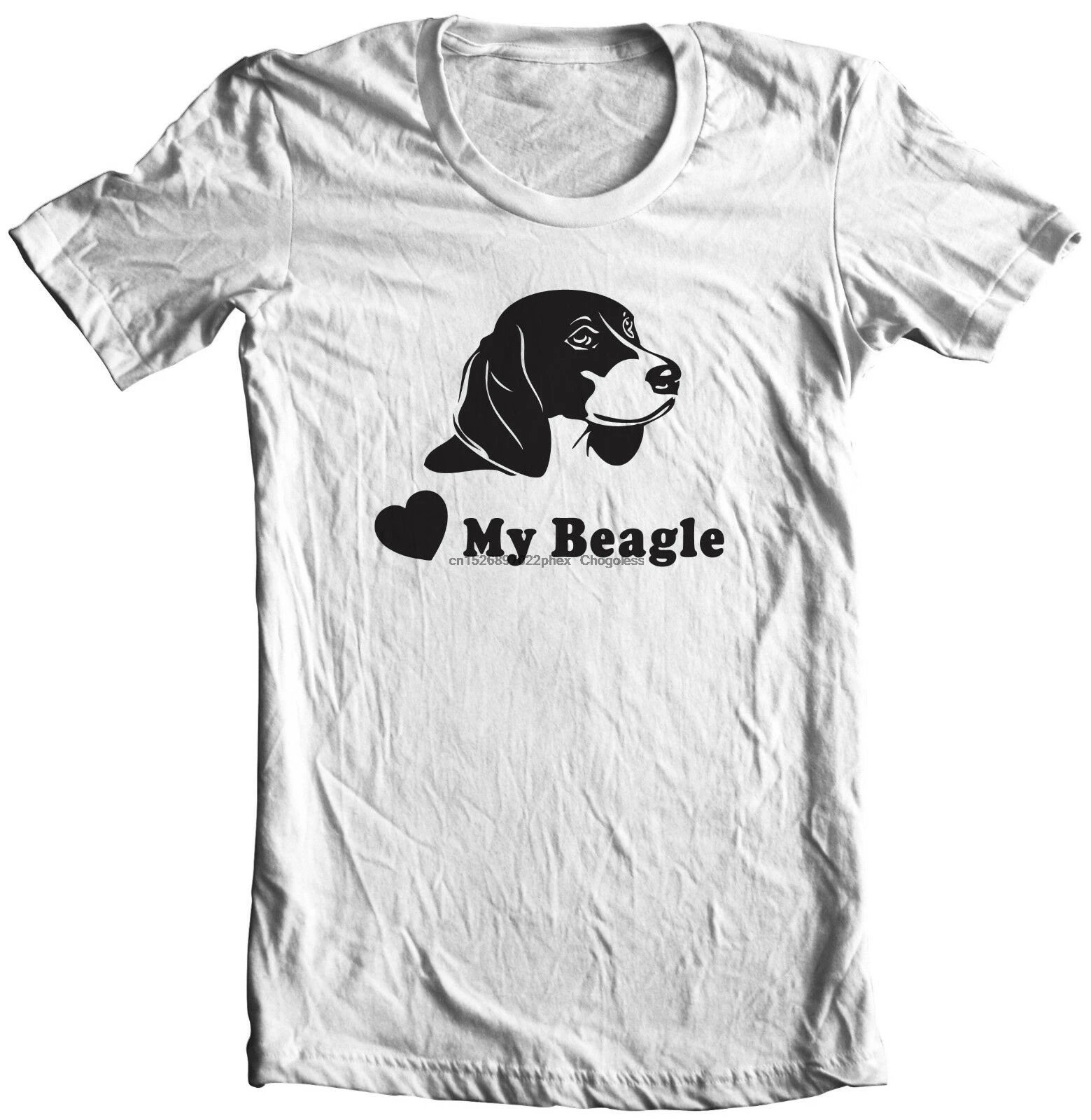 Футболка с надписью I LOVE MY BEAGLE DOG LOVER|Мужские футболки| |