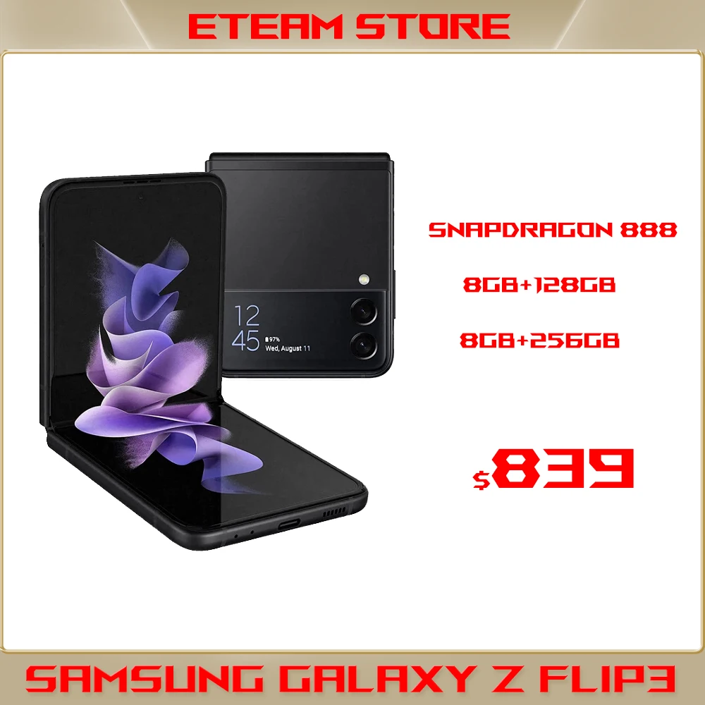 

Смартфон Samsung Galaxy Z, 888 дюйма, 8 + 128 ГБ, 6,7 Гц