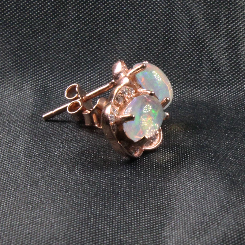 Опал из серебра 925 пробы ювелирные изделия 5 мм * 7 натуральный опал серьги с