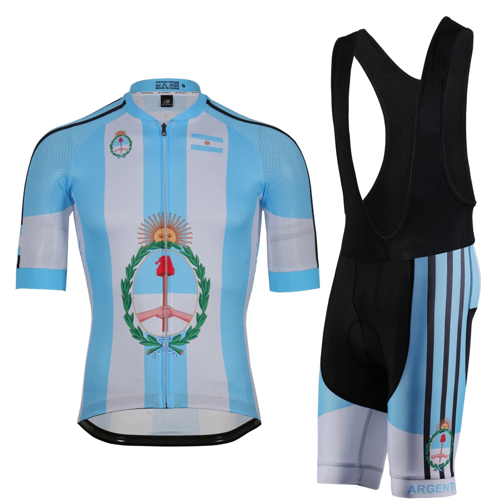 Аргентина Велоспорт Джерси полиэстер быстросохнущая профессиональная