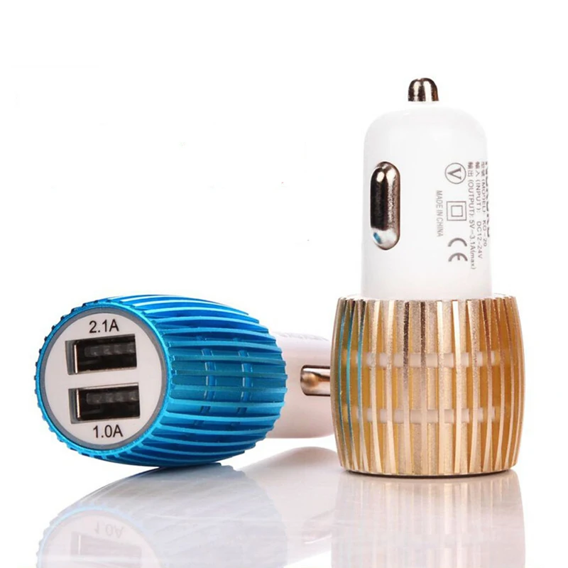 Автомобильный Зарядное устройство 2 Порты и разъёмы s сигареты 5v 2.1A микро
