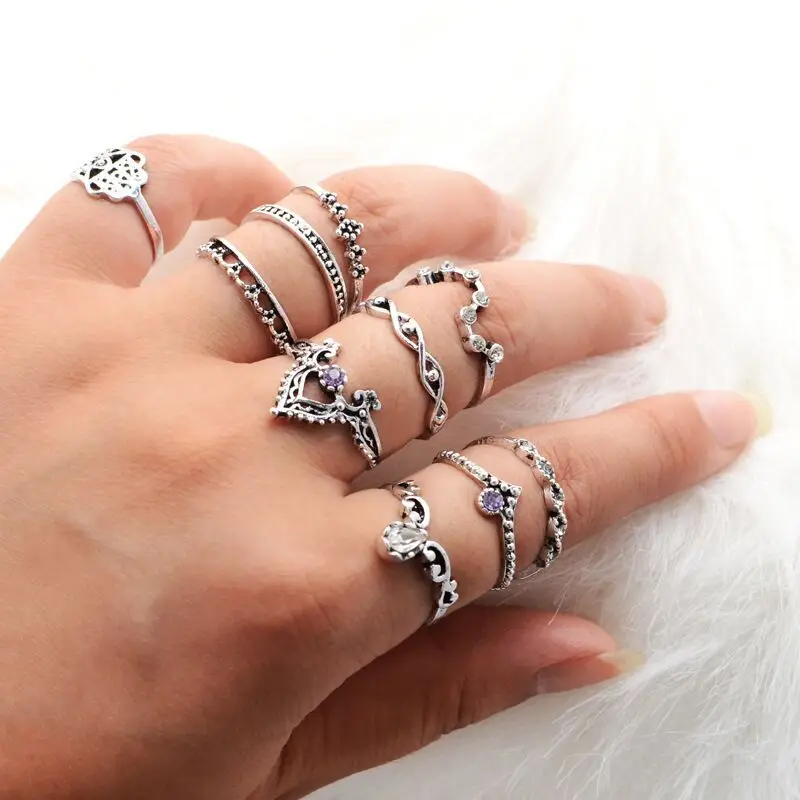10 шт. женские кольца в винтажном стиле | Украшения и аксессуары