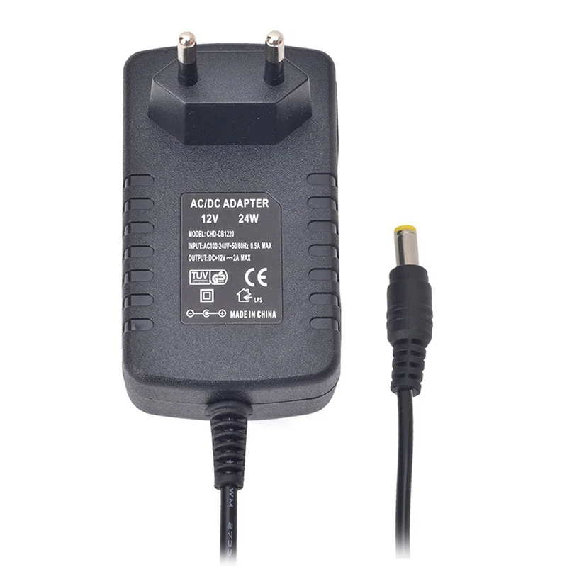 Зарядное устройство 12 В 2 А адаптер питания для светодиодной лампы и камер