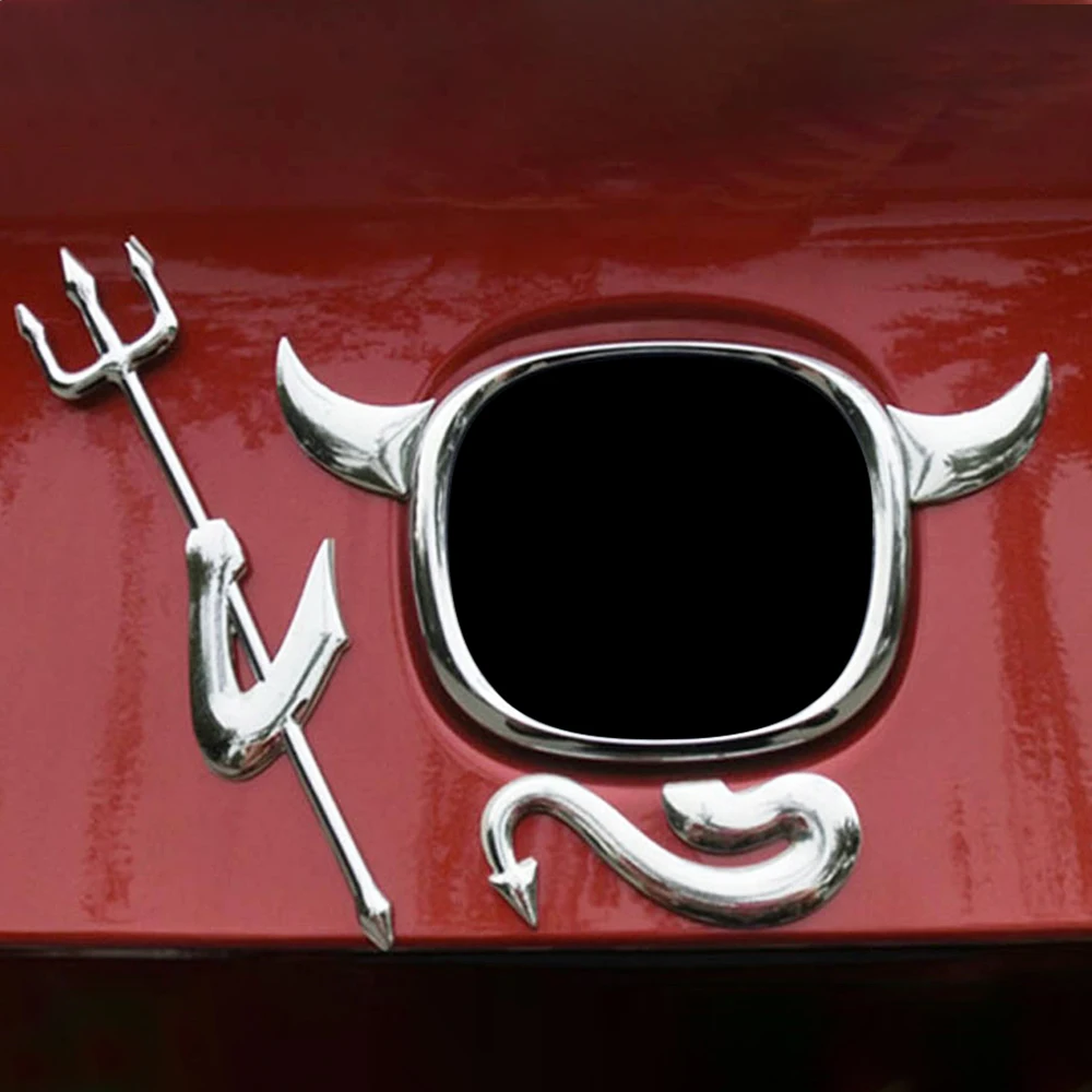 3D Забавный маленький дьявол демон рога наклейка на автомобиль автомобильные