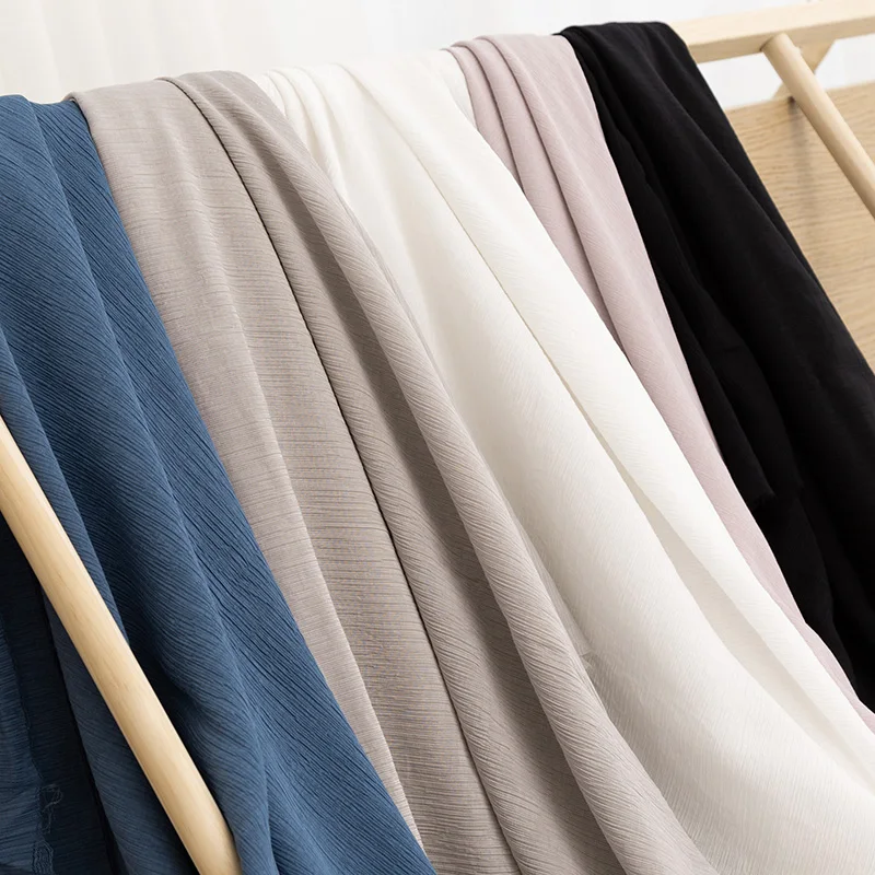 Ткань из креп-хлопка и полиэстера для шитья летних платьев или одежды тонкая