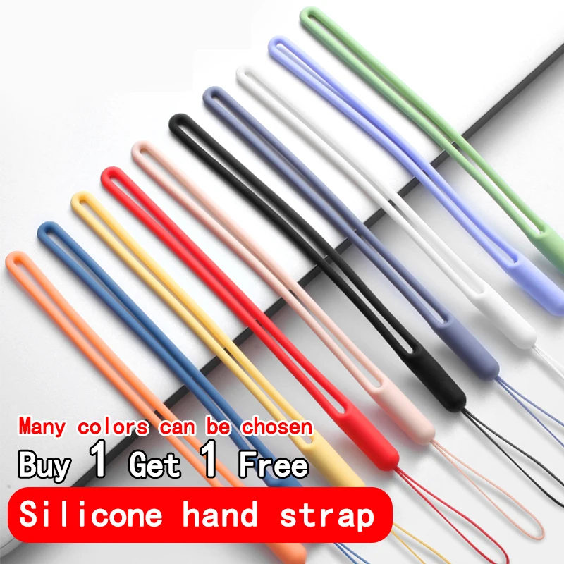 

2 Pieces Short Silicone Cell Phone Lanyard Holder Phone Wrist Straps Lanyards strap ID Card Gym Badge Cord Hanging Rope