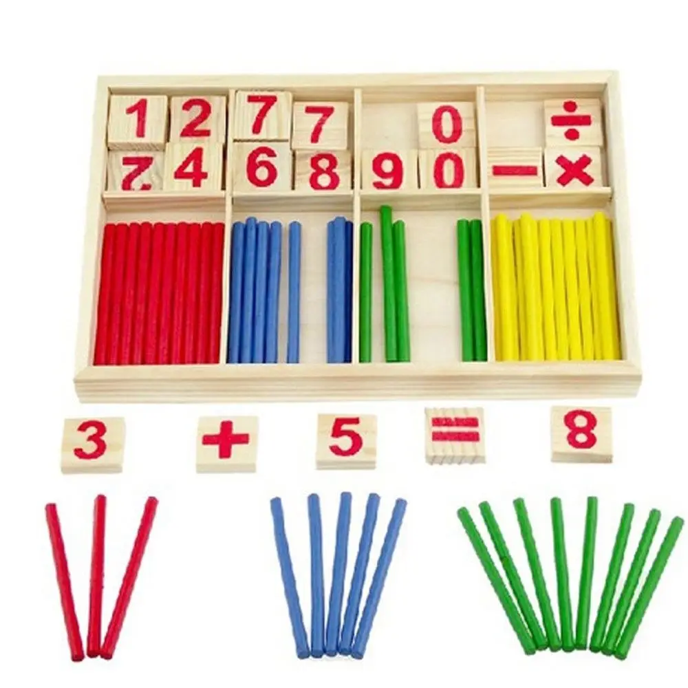 

Montessori Toys Wooden Counting Game Mathematics Material Toy Arithmetic Stick Developmental Education Toys For Kid