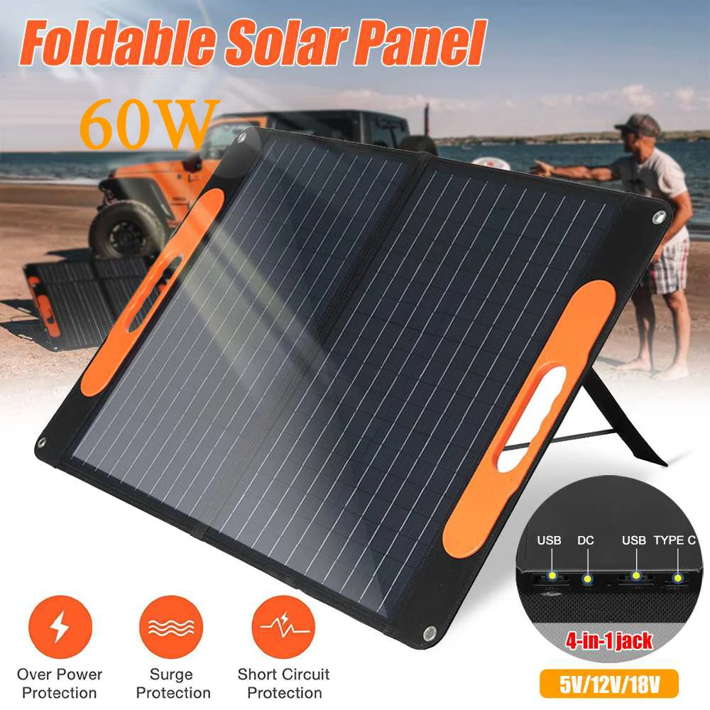 Портативное зарядное устройство с солнечной панелью для 12 в аккумуляторной