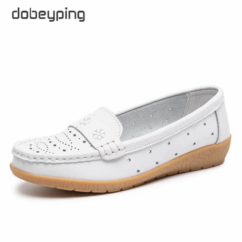Мокасины dobeyping женские из натуральной кожи туфли на плоской подошве без застежки