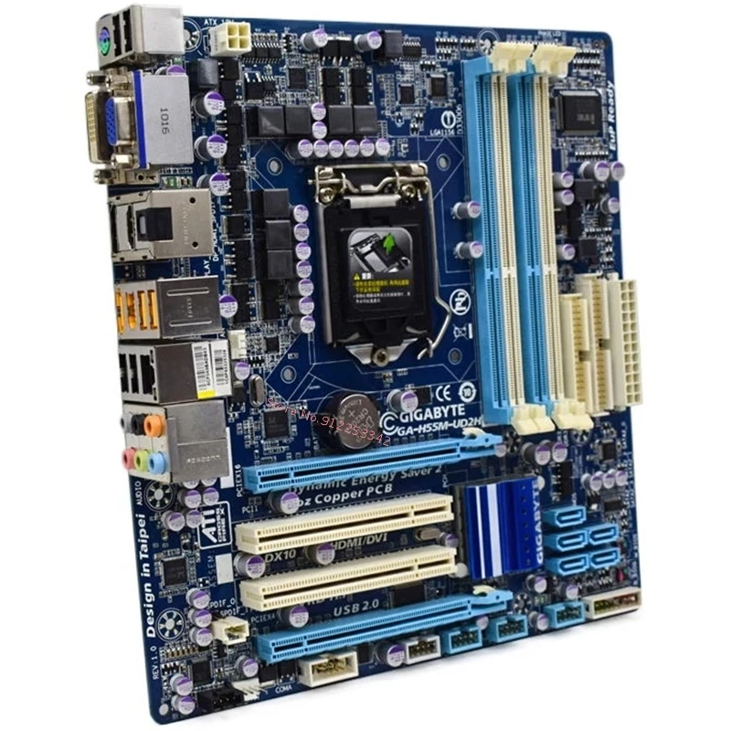 Для десктопной материнской платы GIGABYTE H55 Socket LGA 1156 i3 i5 i7 DDR3 16G Micro-ATX оригинальная б/у