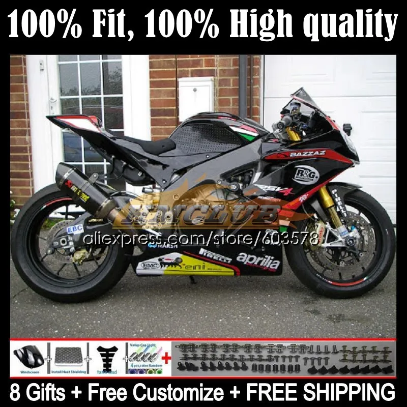 

Инъекция для Aprilia RS4 RSV1000R 2010 2011 2012 2013 2015 63CL.70 RSV 1000 R RSV1000 09 10 11 12 13 14 15 обтекатель счастливый черный