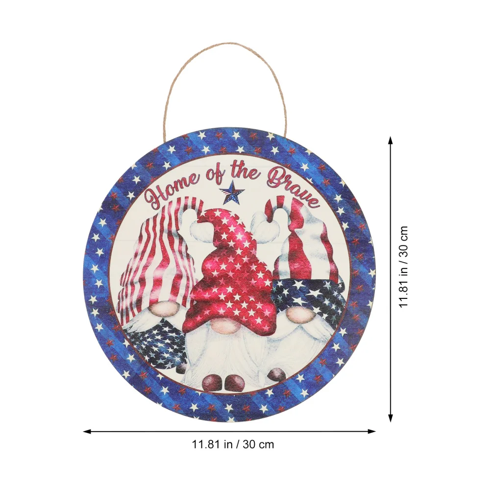 

Creative Independence Day Door Plaque Wooden Pendant Printing Craft Pendant