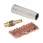 12 шт.компл. MB 15AK MIGMAG сварочные контактные наконечники 0,8x25 мм M6 держатель наконечника газовой сопла сварочные аксессуары