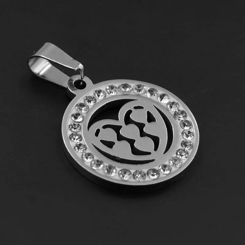 Подвеска из нержавеющей стали подвески в форме сердца полированный кулон для