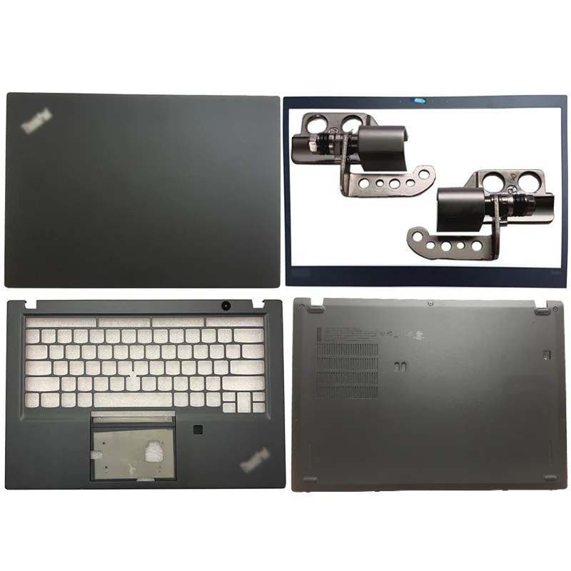 

NEW For Lenovo ThinkPad T490S Laptop LCD Back Cover/Front Bezel/Hinges/Palmrest/Bottom Case Black