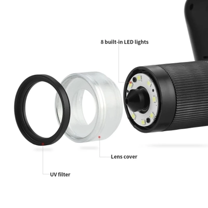 

AD206 7 Inch LCD Screen 2.0MP 200X Digital Microscope Industrial Inspection Electron Microscope Mobile Phone Repairing PCB Solde