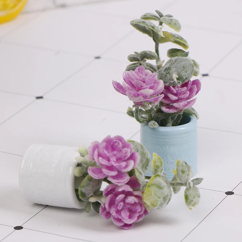 

1:12 Dollhouse Miniature Green Mini Tree Potted For Green Plant In Pot Doll House Furniture Home Decor Simulation Potted Plants