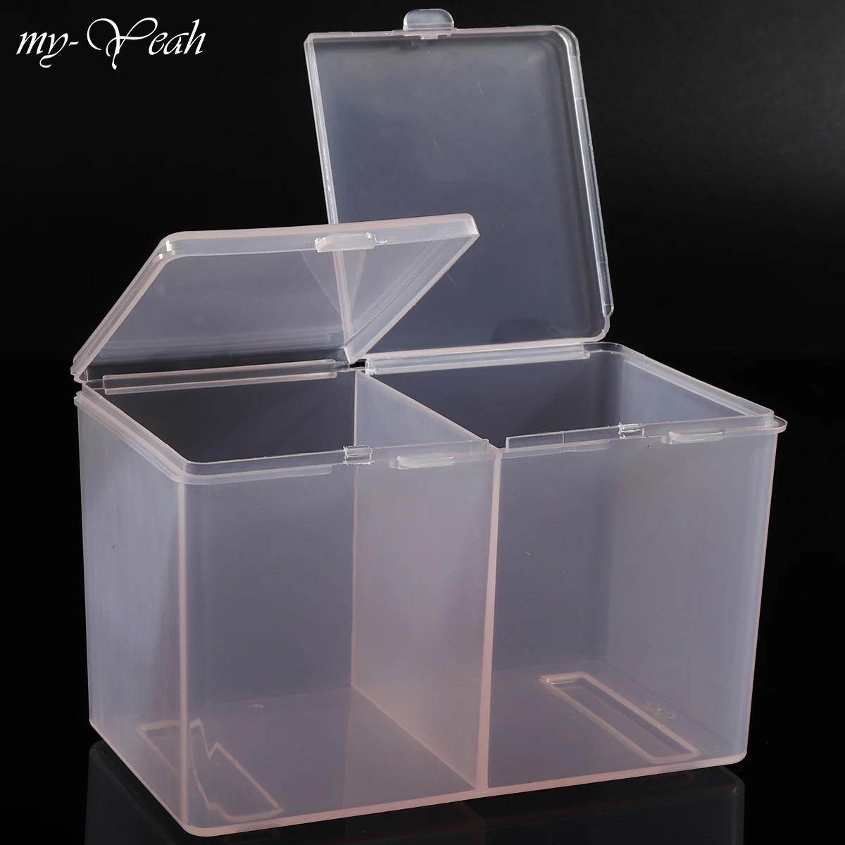 Nail Art Plastic Clear Organizer Container Gel Polish Remover Cleaning Cotton Pad Swab Box Storage Case Holder Manicure Tool |