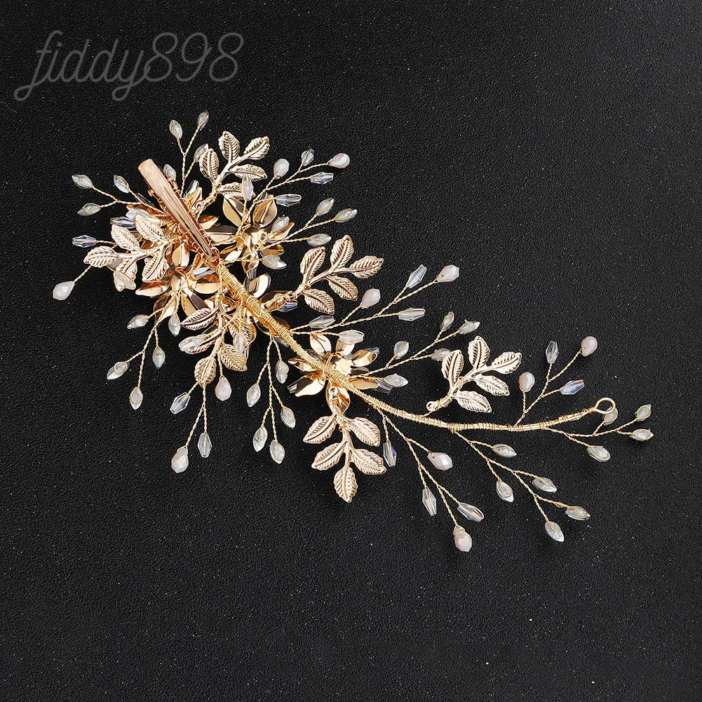 Винтажные золотые свадебные аксессуары для волос на выпускной женские заколки с