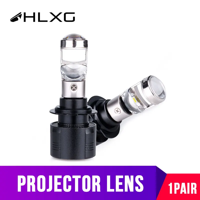 2 шт. h7 светодиодный налобный фонарь 3D 360 градусов луковицы линзы проектора для