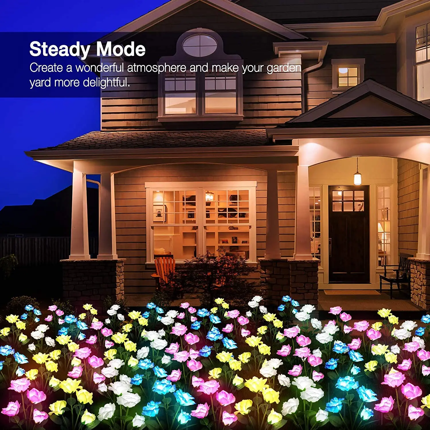 

Solar Rose Flowers Lights Outdoor Decorative,1-10PACK Solar Lawn Lamps,Waterproof Solar Charging Garden Lights and Path Light