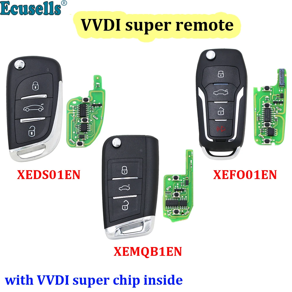 Супер пульт дистанционного управления Xhorse XEDS01EN/XEFO01EN/XEMQB1EN VVDI с чипом XT27 XT27A66 для