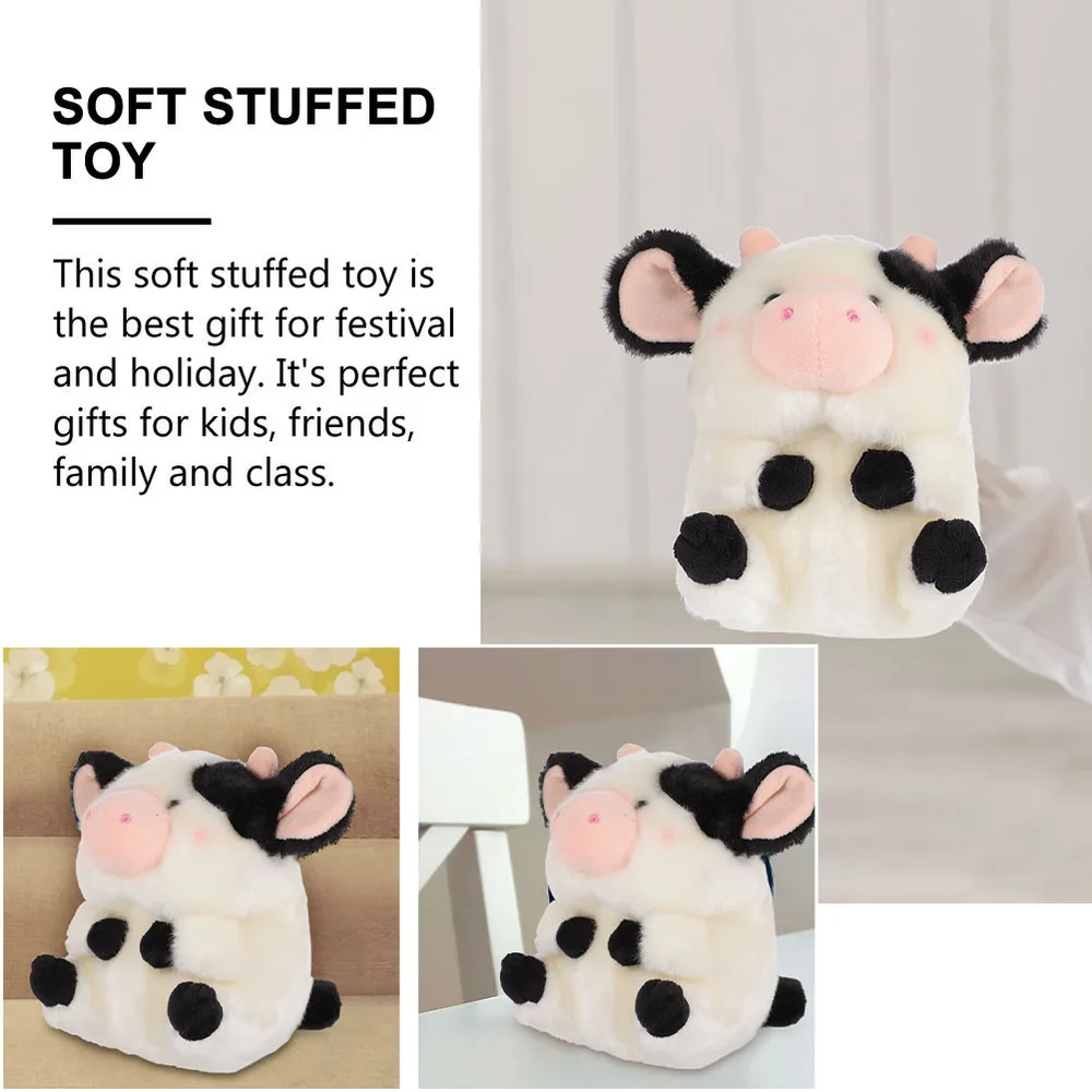 

23cm Plush Cow Doll Stuffed Animal Figurine Creative Cartoon Doll