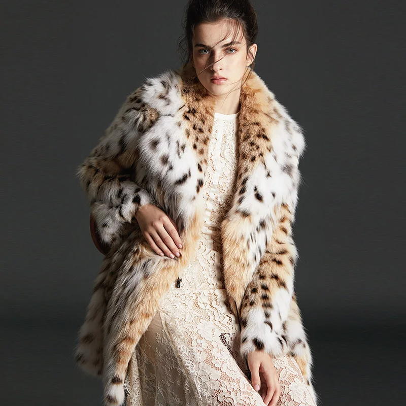 Arlenesain custom 2019 новый пользовательский Рысь из натурального меха средней длины