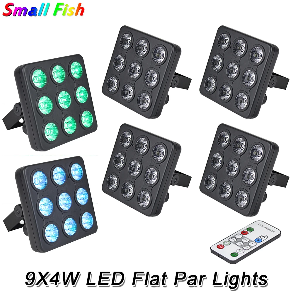 Мини LED Par свет плоская светодиодная панель шоу сценический эффект огни 9X4 Вт 4в1 RGBW
