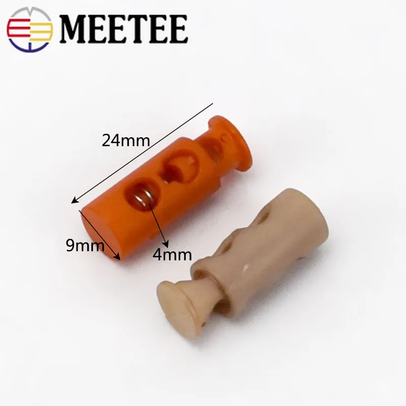 Пластиковая Пробка для шнура 25 шт. 24 мм 2 отверстия Тумблеры эластичные зажимы