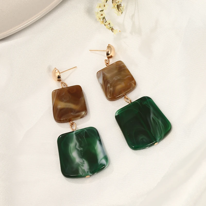 Модные большие висячие серьги из полимера для женщин 2020 новые акриловые