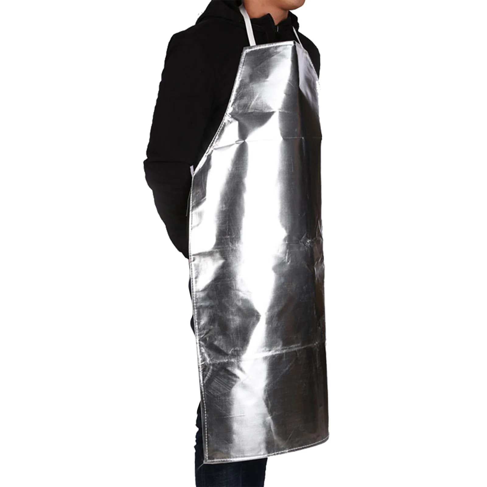 

Safe Welding Apron Flame Heat Resistant Protective Clothing Anti-scalding Proof Aluminum Foil BBQ Apron For Cook Welding